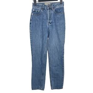 Everlane Womens Jeans Size 23 Blue Denim The Curvy 90s Cheeky Straight Leg